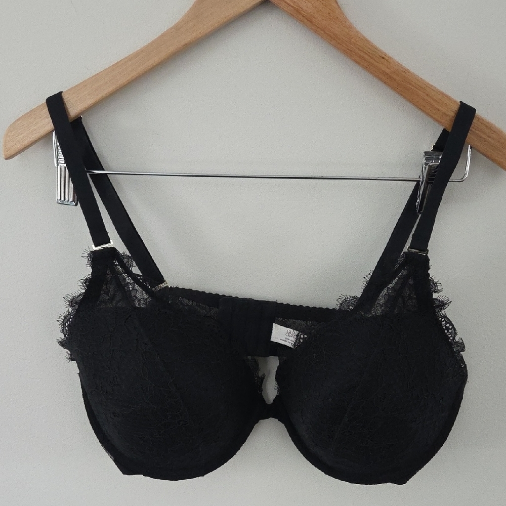 NWOT Gilligan & O'Malley Black Lace Padded Underwire Bra